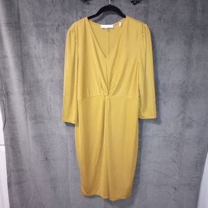 Lark & Ro Mustard Midi Dress